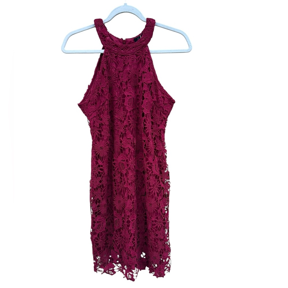 Lamilus Elegant Red Lace Dress